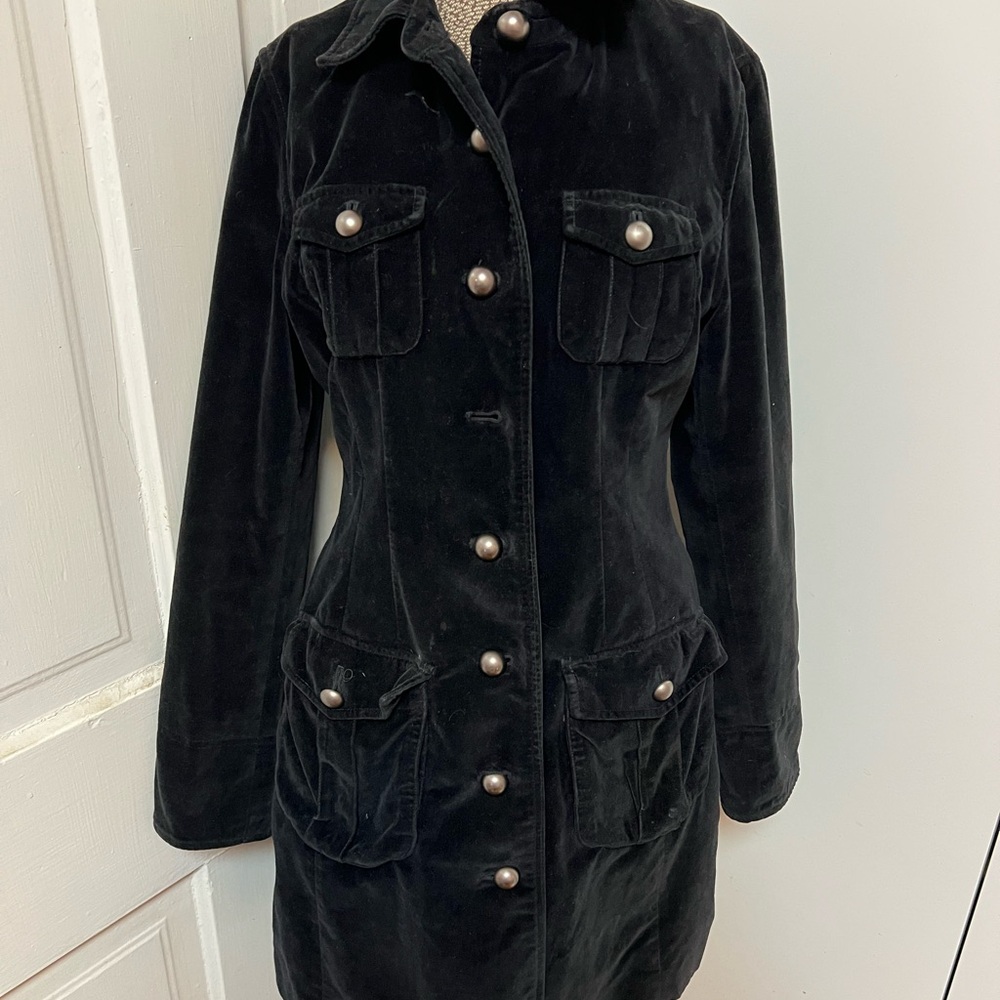 Velvet jacket- knee length